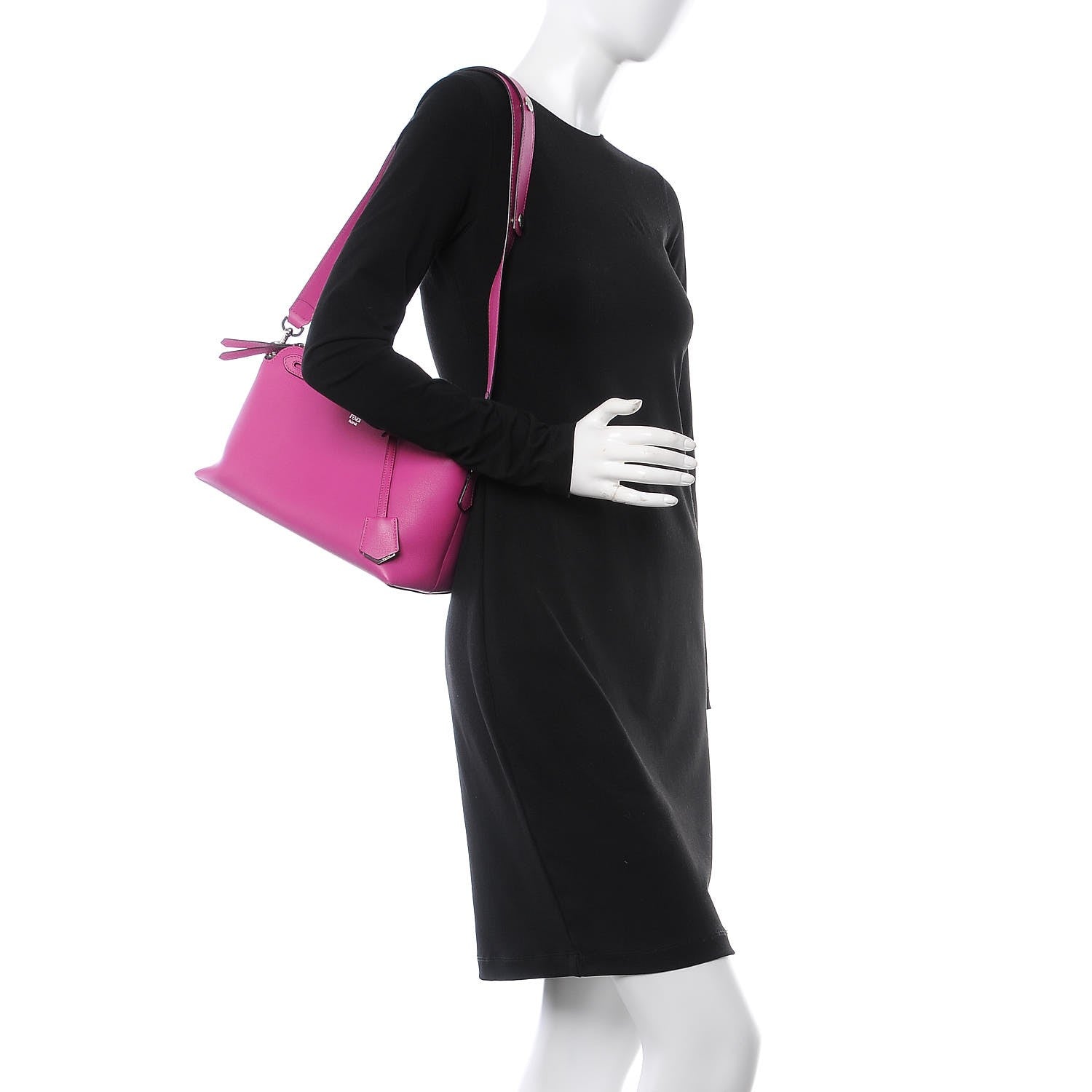 Fendi Vitello Dolce Medium By The Way Boston Bag Magenta 2 of 7