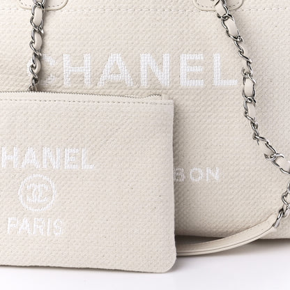 Chanel Mixed Fibers Small Deauville Tote White 8 of 10