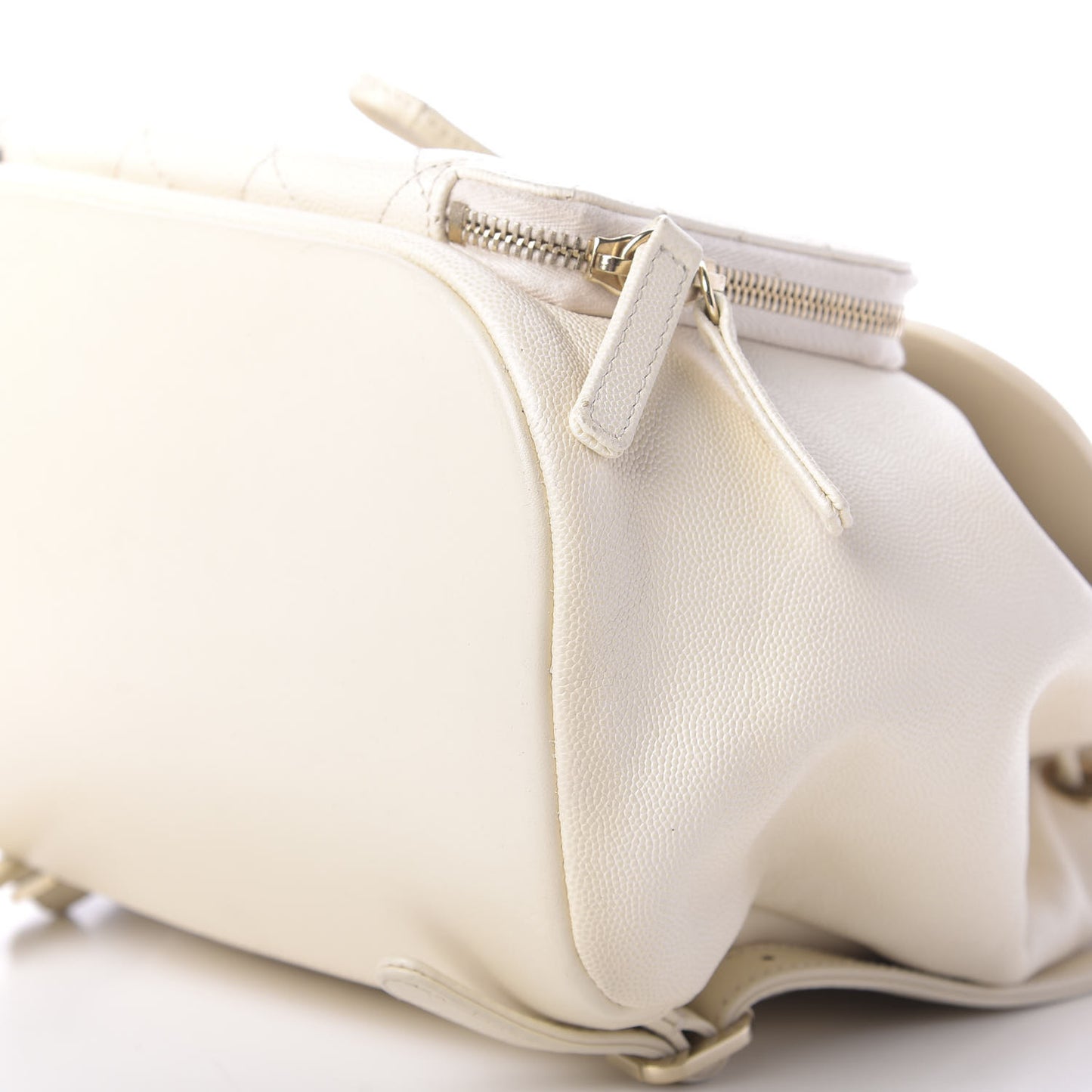 Caviar Quilted Business Affinity Backpack White