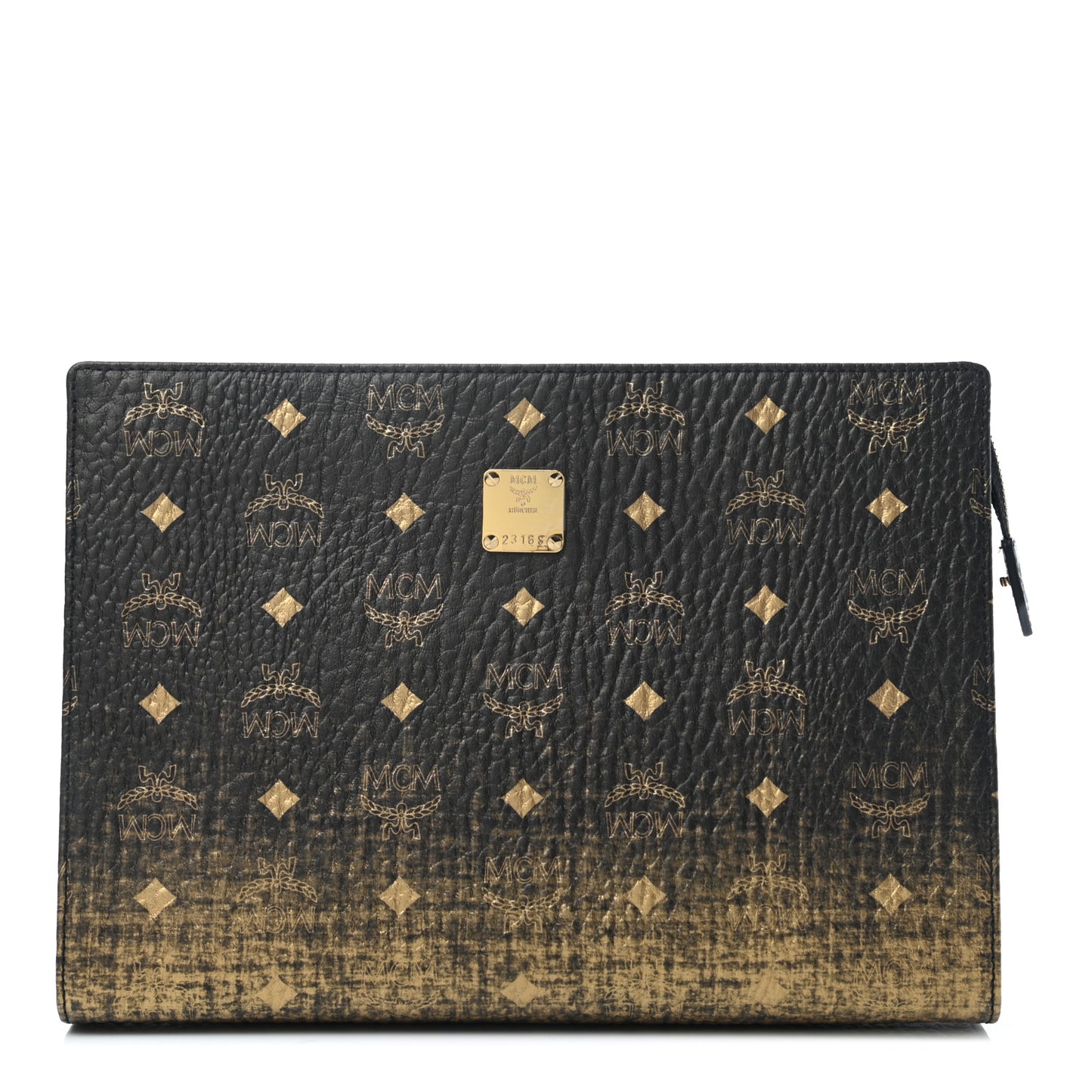 Gradation Visetos Zip Pouch Black Gold