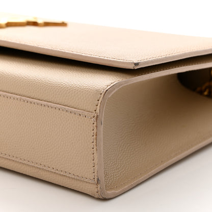 Saint Laurent Grain De Poudre Medium Monogram Kate Satchel Nude Powder 11 of 19