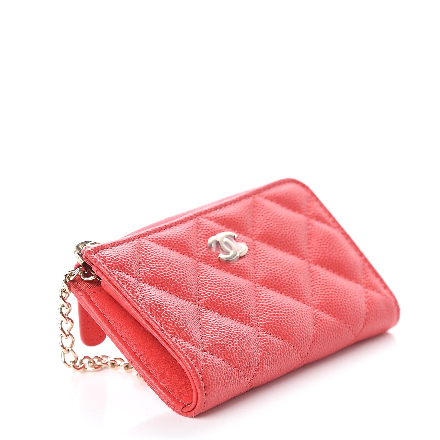 Chanel Caviar Quilted Key Holder Case Red 3 of 6