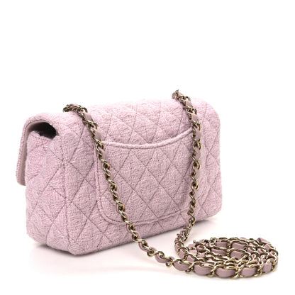 Chanel Tweed Quilted Mini Rectangular Flap Light Pink 3 of 10