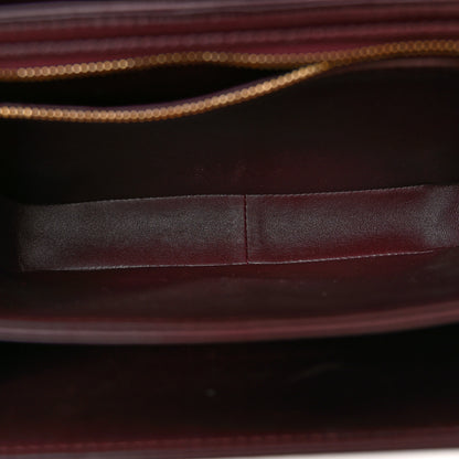 Celine Shiny Calfskin Medium Triomphe Burgundy 5 of 12