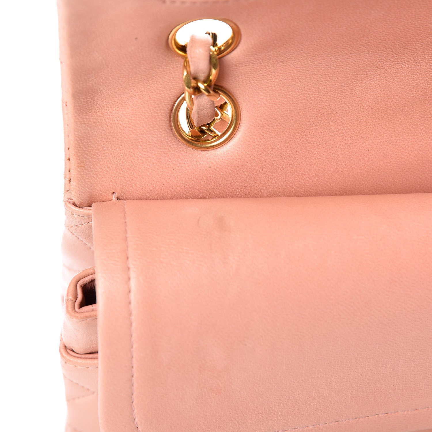 Chanel Lambskin Quilted Medium Double Flap Light Pink 11 of 16
