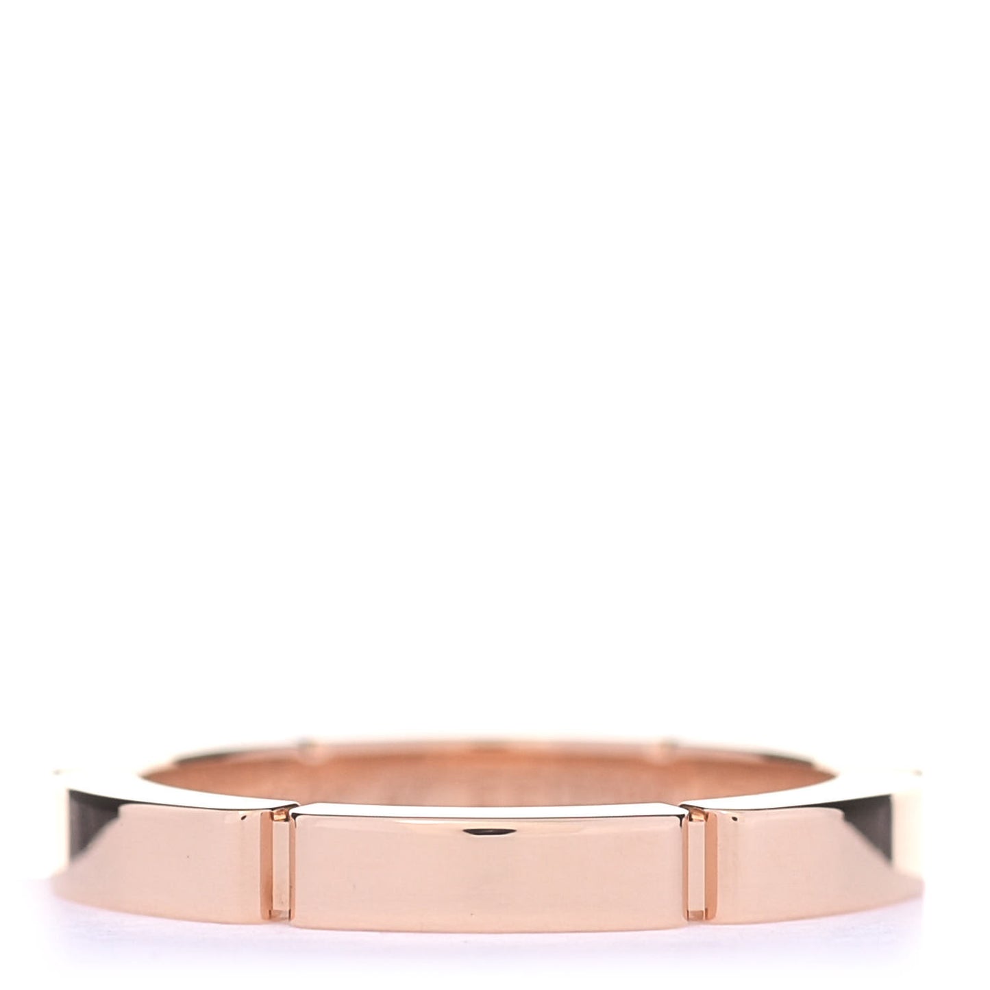 18K Pink Gold Diamond Maillon Panthere Wedding Band Ring 47 4