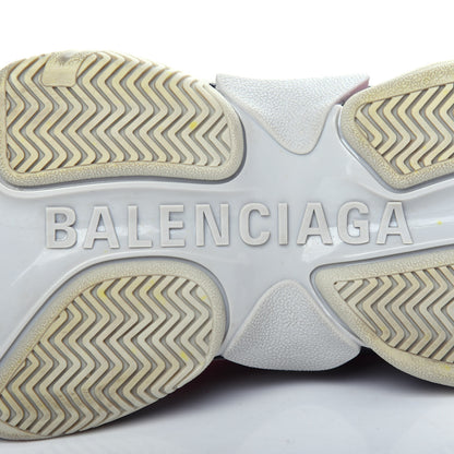 Balenciaga Fabric Mesh Womens Triple S Sneakers 38 Red Grey White 9 of 11