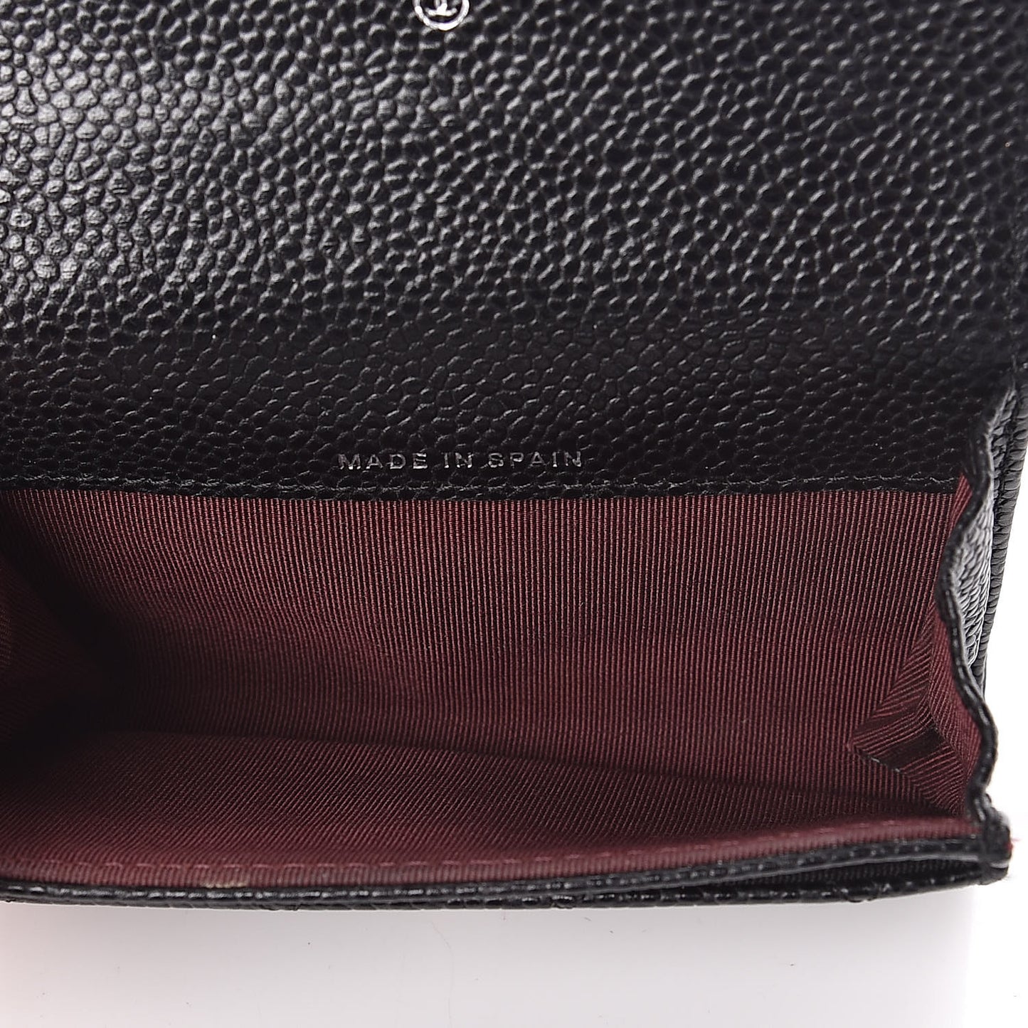 Caviar Quilted Flap Card Holder Black