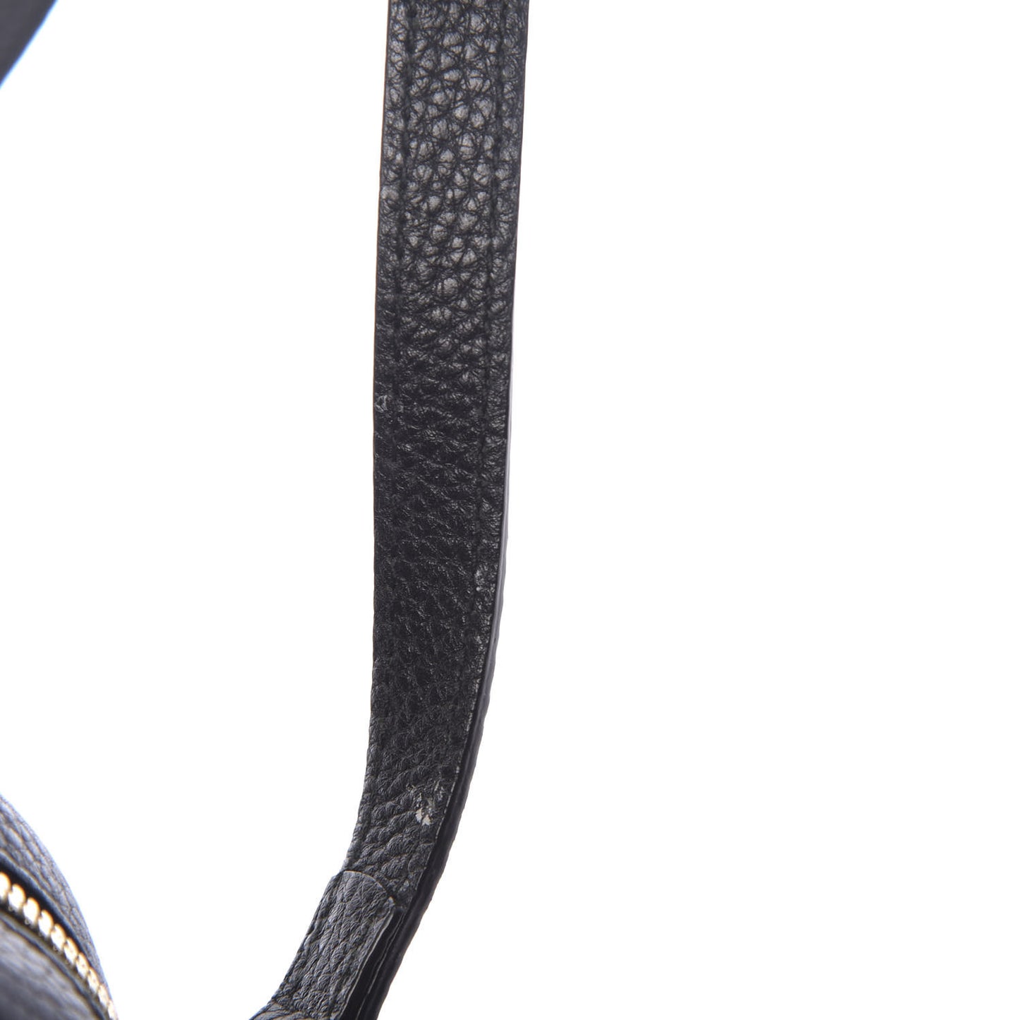 Pebbled Calfskin Small Soho Disco Bag Black