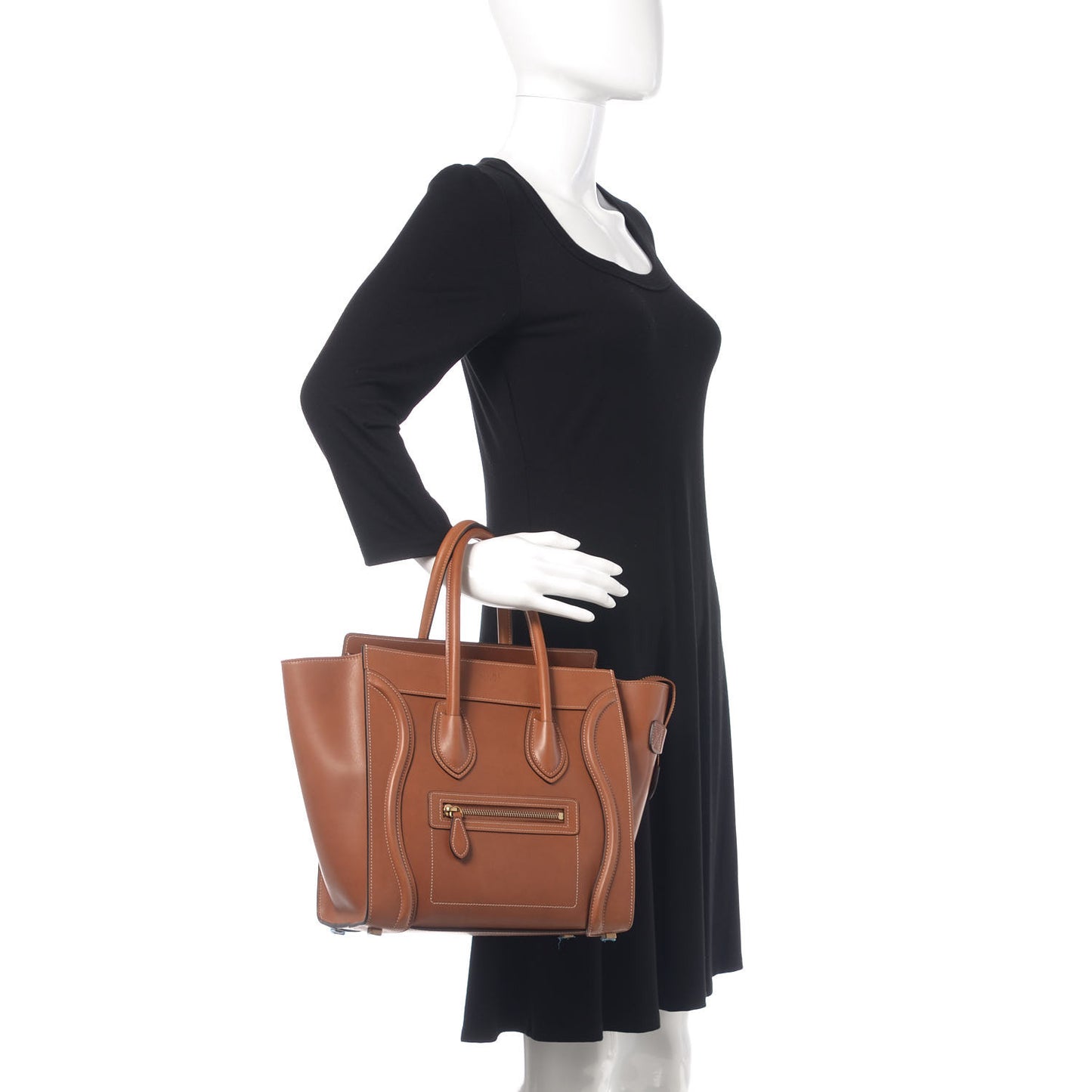 Natural Calfskin Micro Luggage Tan