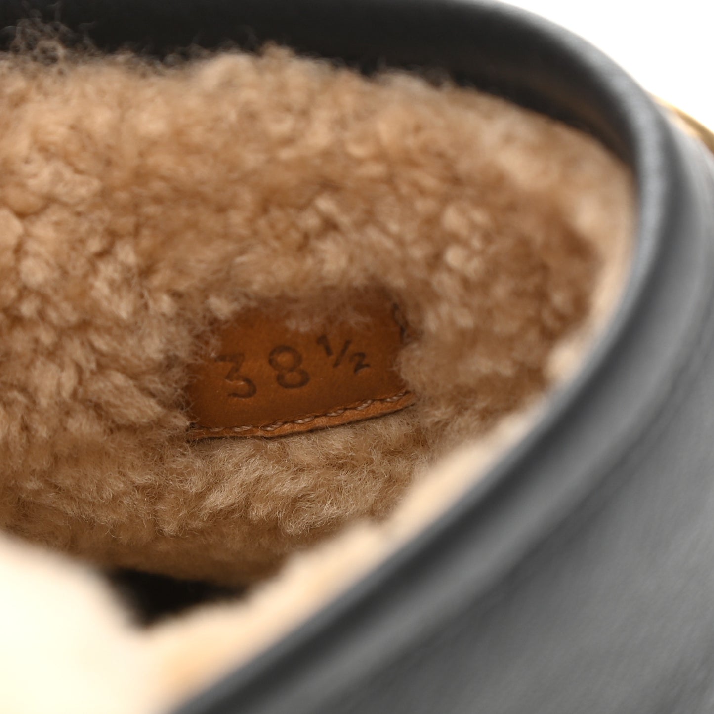 Nappa Wool Womens Fria Slippers 38.5 Black Butterscotch