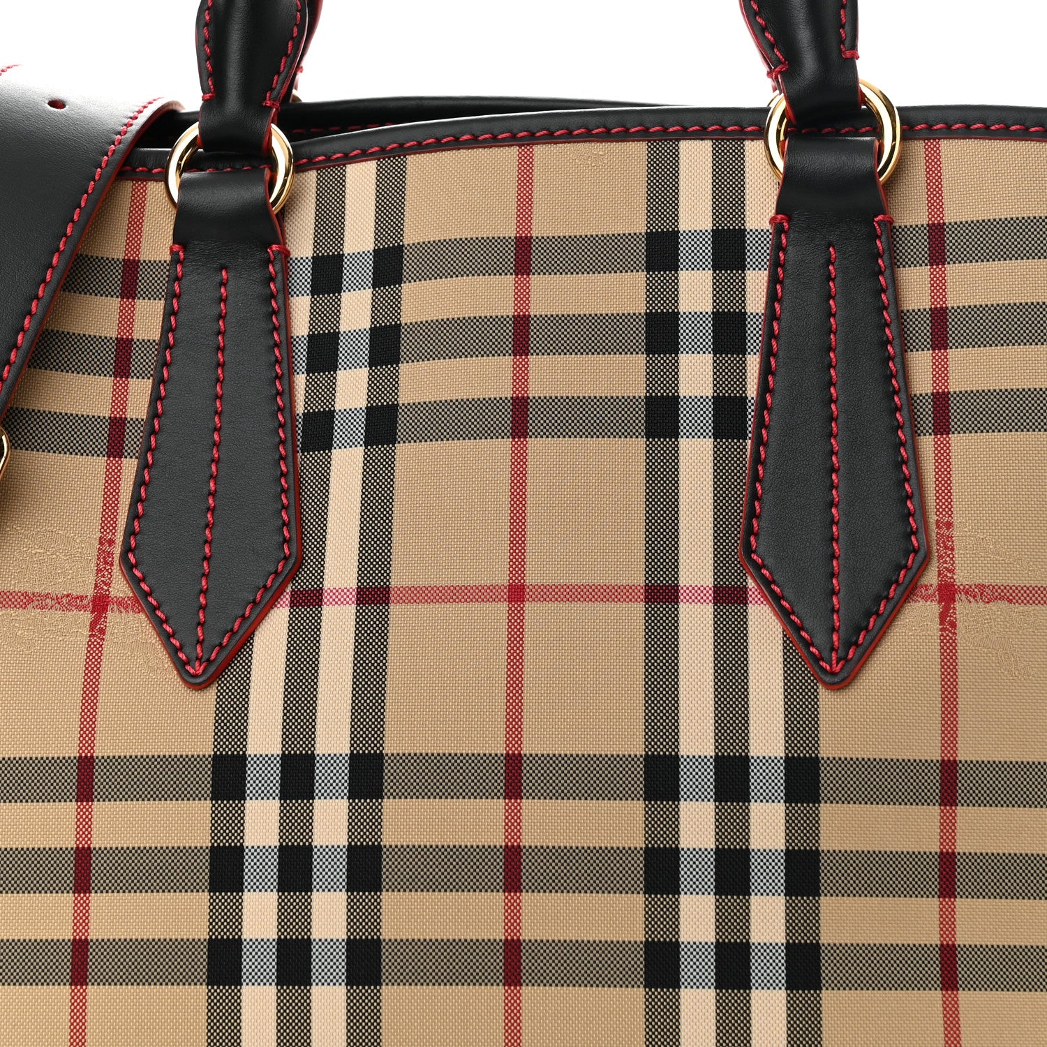 Burberry Horseferry Check Medium Ballingdon Tote Honey Black 9 of 11