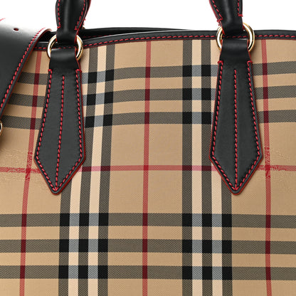 Burberry Horseferry Check Medium Ballingdon Tote Honey Black 9 of 11