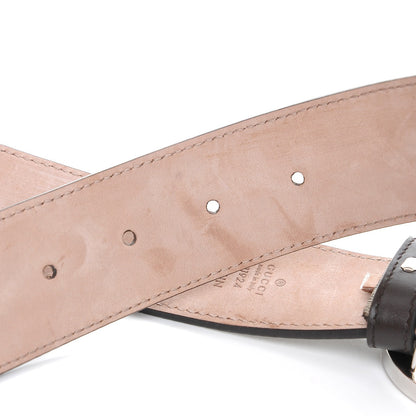 Gucci GG Supreme Monogram Selleria Calfskin Interlocking G 40mm Belt 90 36 Beige Ebony Cocoa 8 of 8