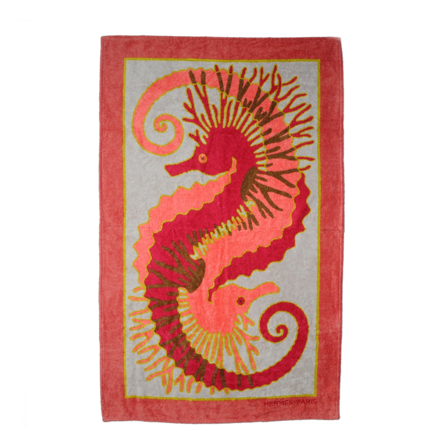 Cotton Terry Hippocampe Sea Horse Beach Towel