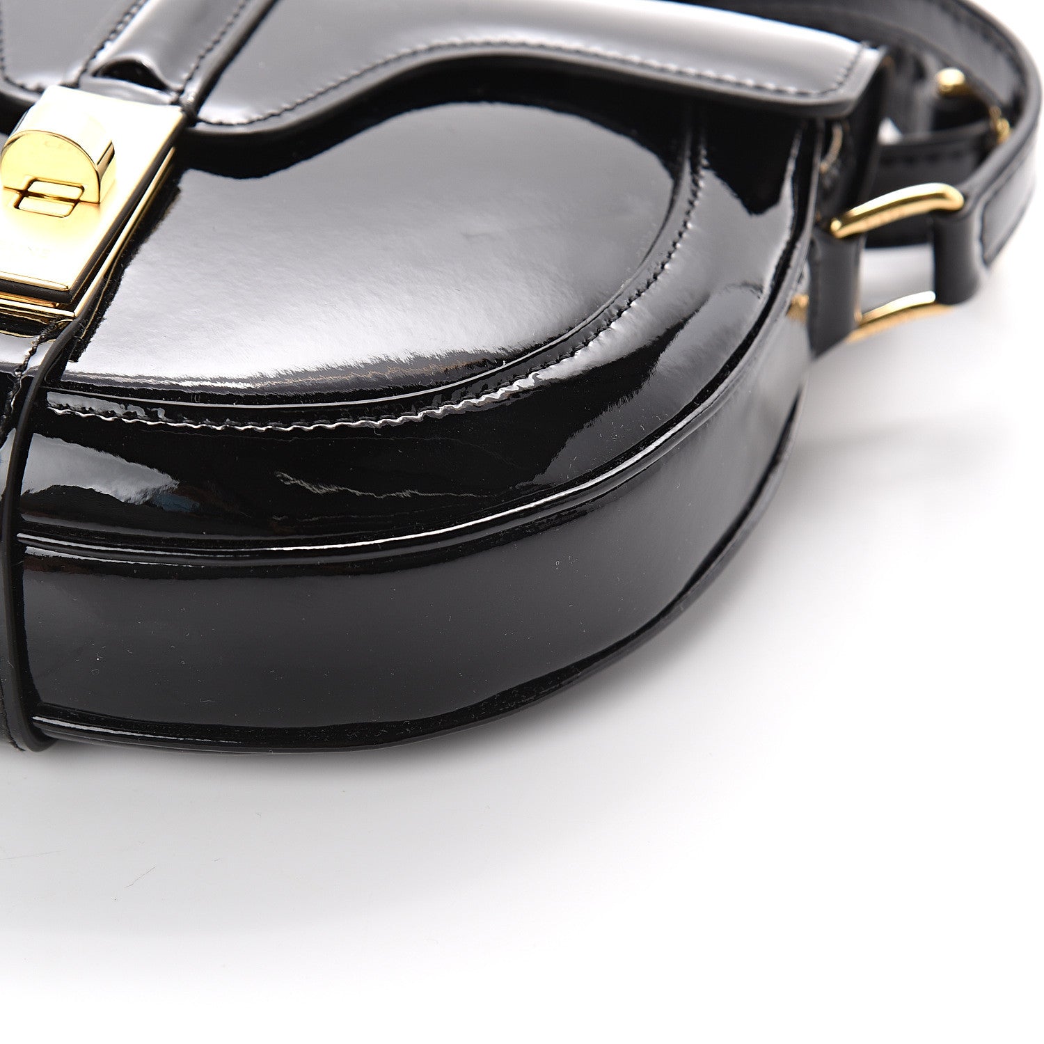 Celine Patent Calfskin Besace Small 16 Black 8 of 8