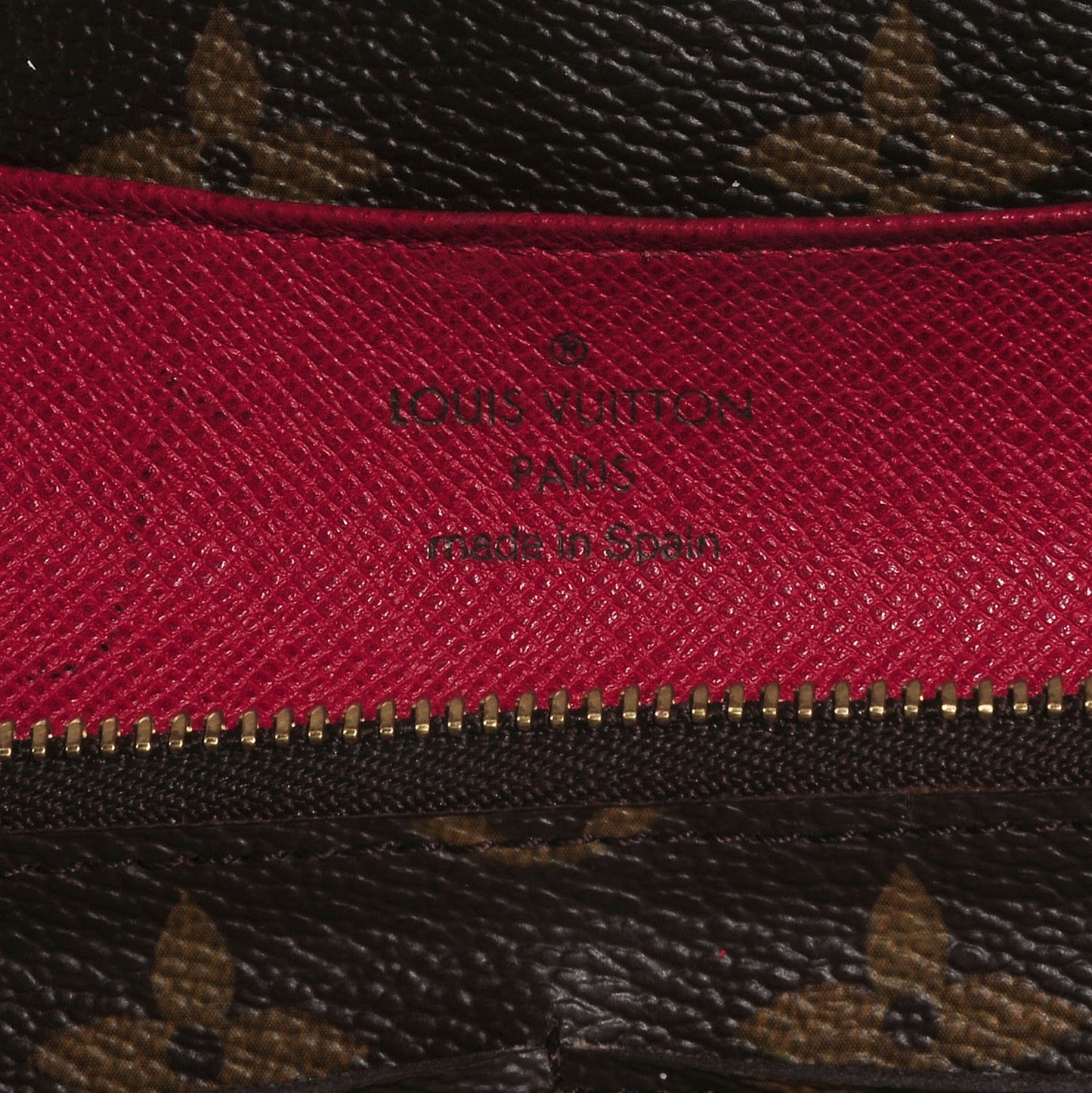 Monogram Emilie Wallet Red