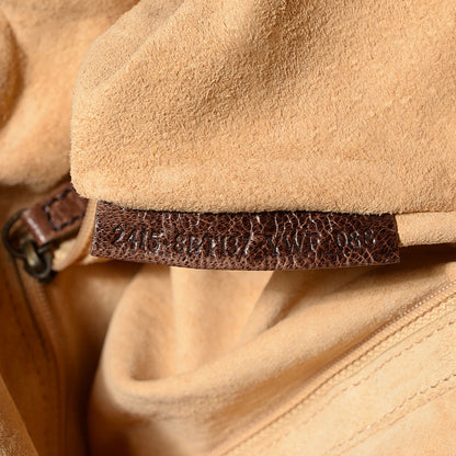 Fendi Glazed Calfskin Maxi Whipstitch Baguette Marrone 7 of 7