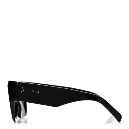 Celine Acetate Flat Top Rectangular Sunglasses CL400921 Black 3 of 8