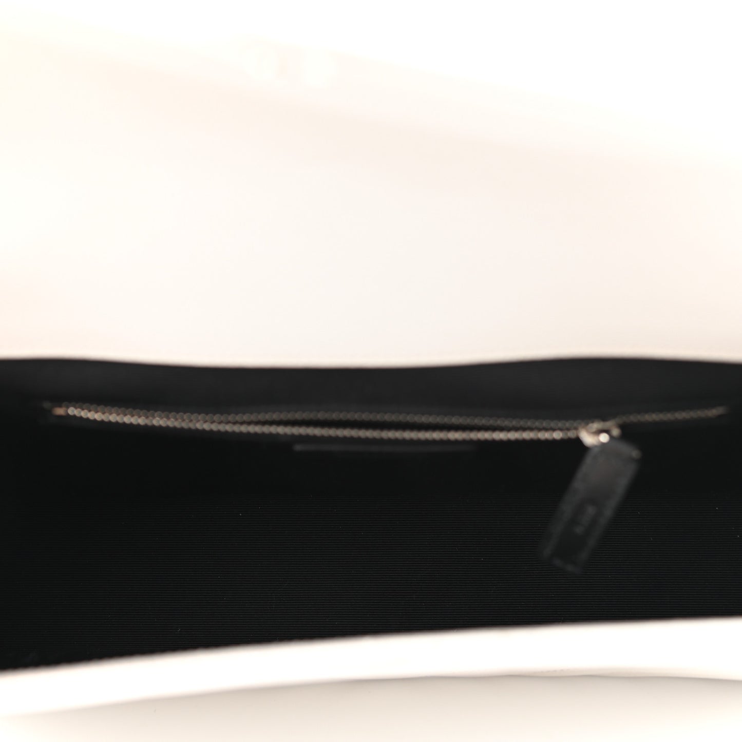 Grain De Poudre Matelasse Chevron Large Monogram Satchel Light Grey