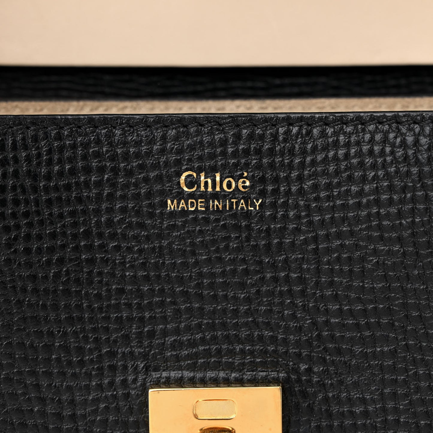 Grained Calfskin Lambskin Mini Bi-Color Drew Shoulder Bag Black Powder Beige