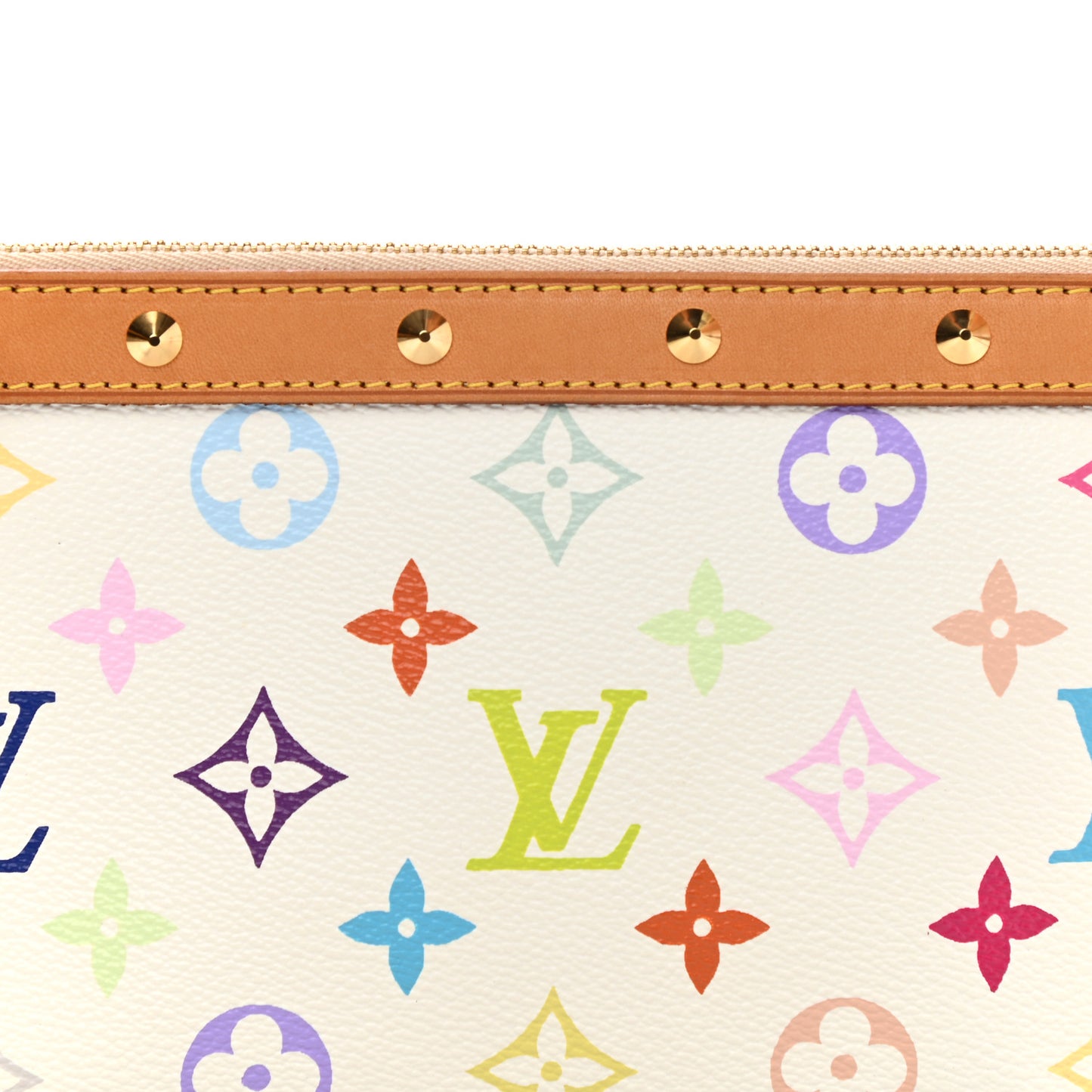 Monogram Multicolor Pochette Accessories White