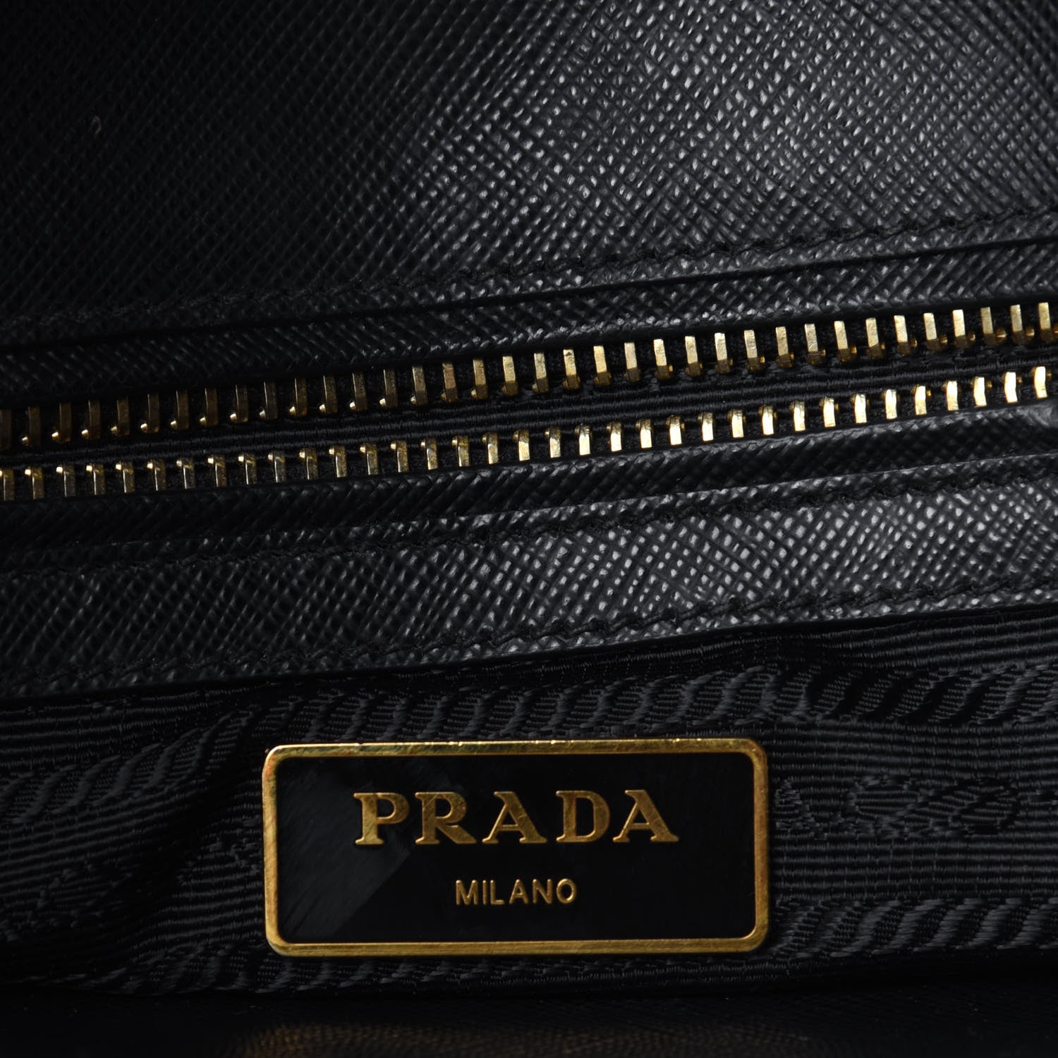 Prada Saffiano Small Galleria Double Zip Tote Black 4 of 5