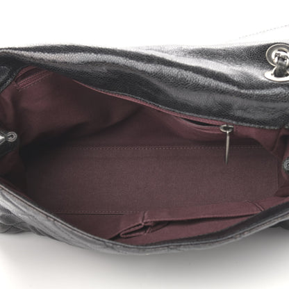 Chanel Crumpled Grained Calfskin Jumbo CC Crave Flap Black 5 of 12