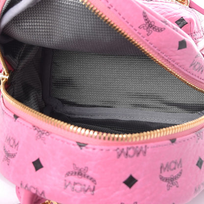 MCM Visetos Side Stud X-Mini Stark Backpack Pink 5 of 13
