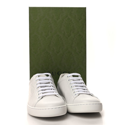 Gucci Calfskin Interlocking G Perforated Womens Ace Sneakers 36 White Grey Sky 10 of 10