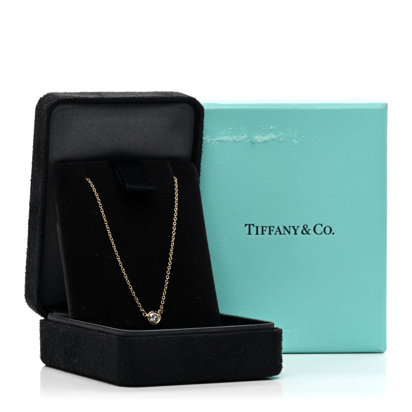 18K Yellow Gold Diamond .20ct Elsa Peretti Diamonds by the Yard Pendant Necklace