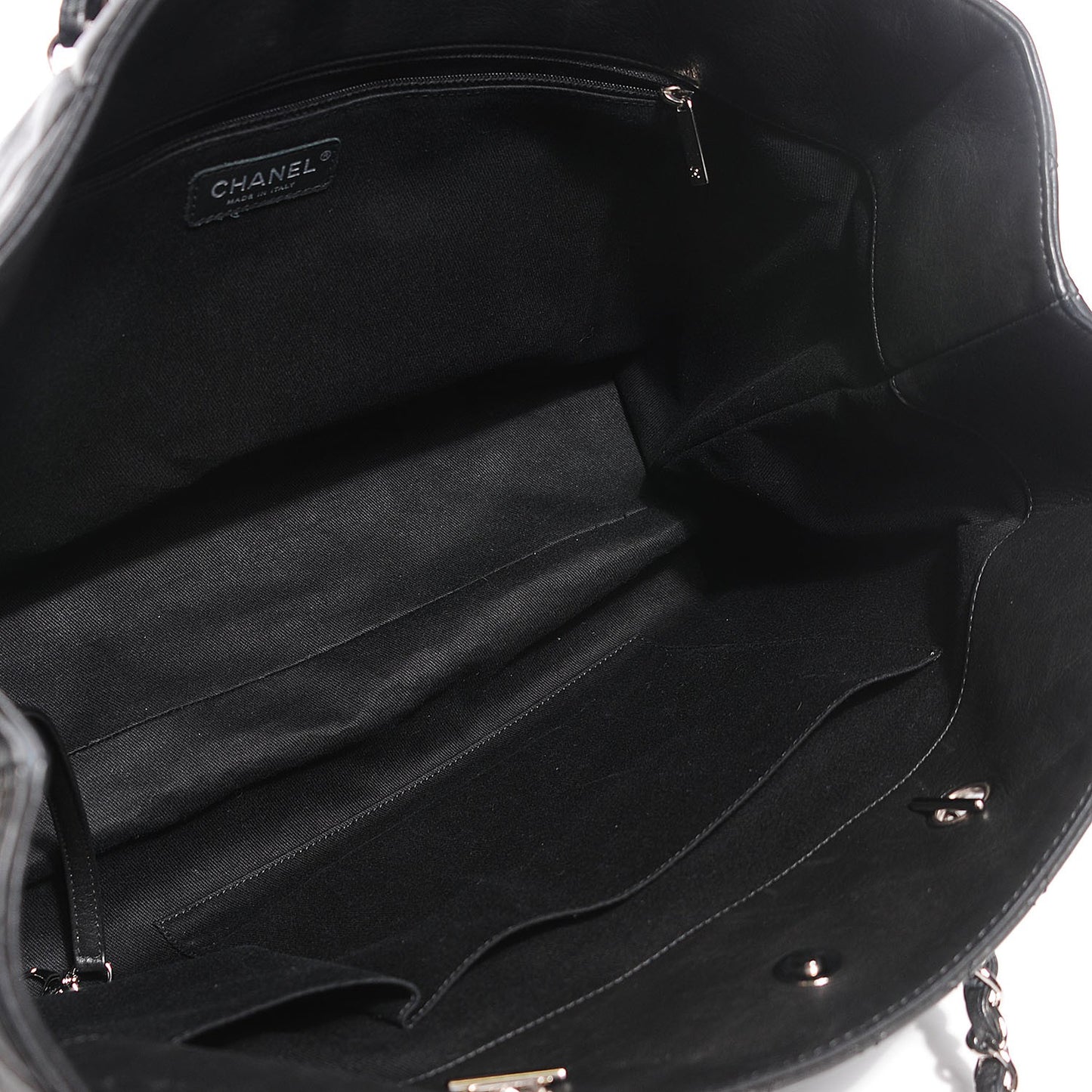 Calfskin Quilted Large In the Business Tote Black