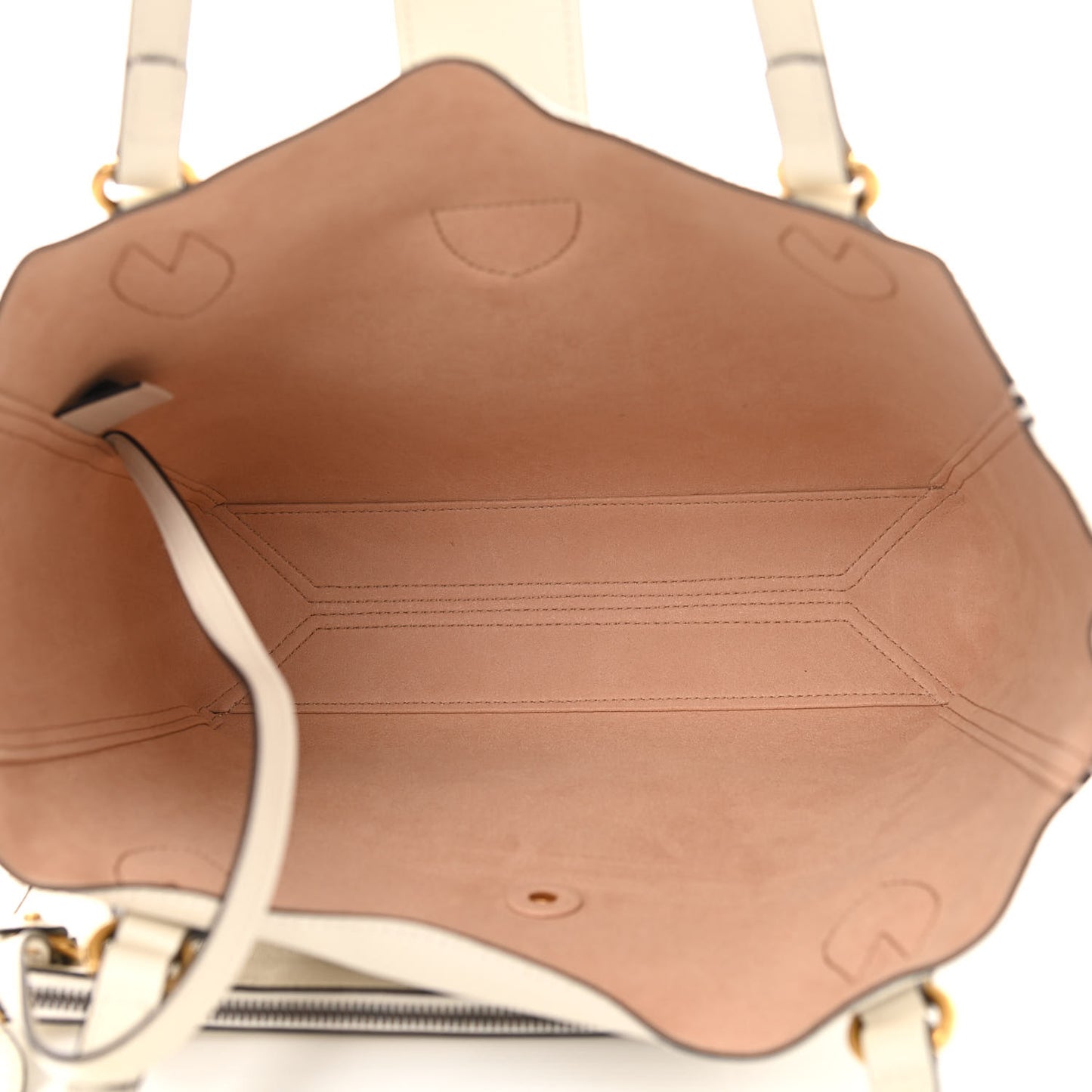 New Sakai Calfskin Lux Small Dahlia Tote Mystic White
