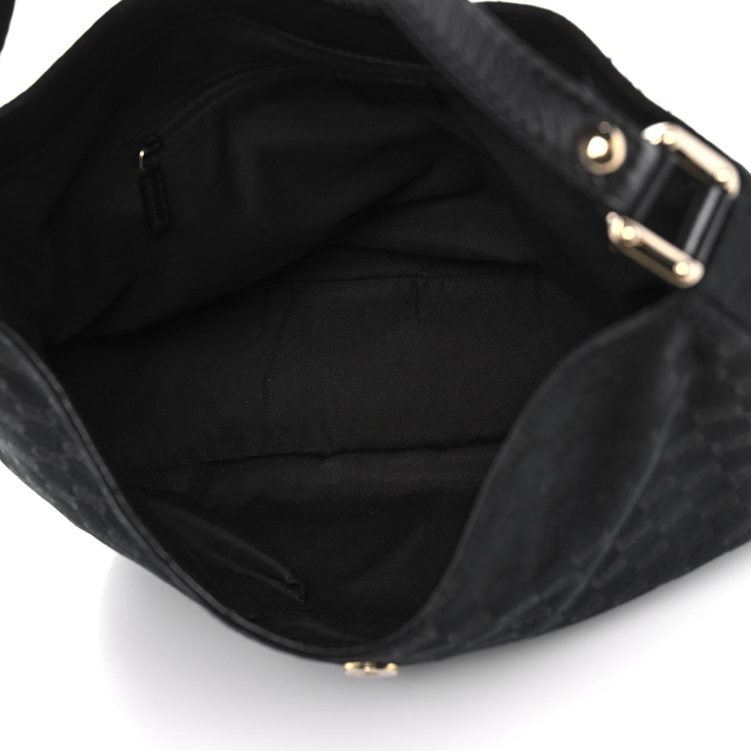 Gucci Monogram Large New Ladies Web Hobo Black 5 of 12
