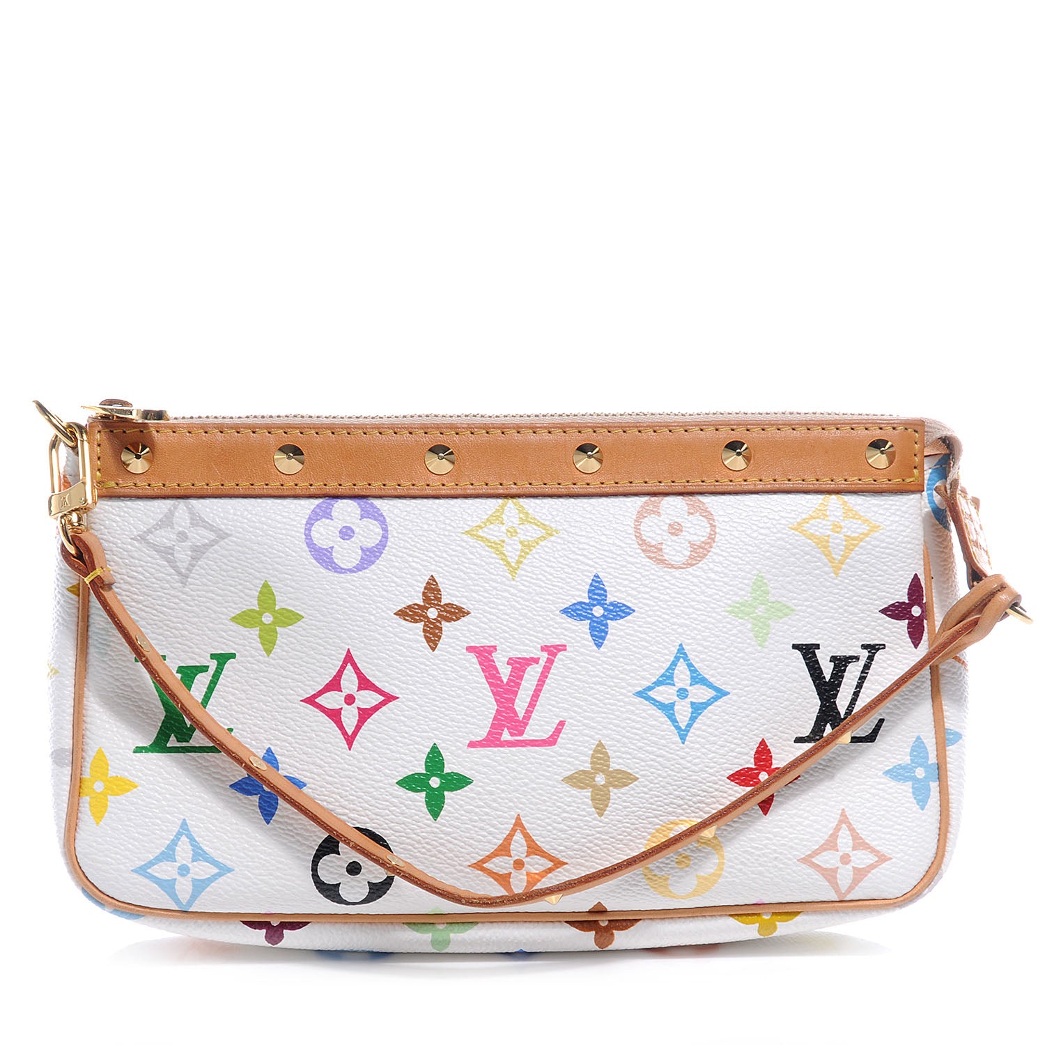 Louis Vuitton Monogram Multicolor Pochette Accessories White 1 of 9