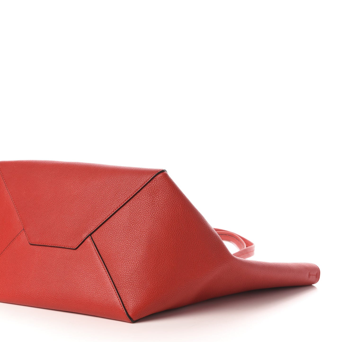 Grained Calfskin Medium Horizontal Cabas Phantom Coquelicot