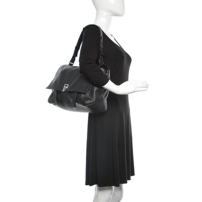 Proenza Schouler Pebbled Calfskin PS Courier Shoulder Bag Black 2 of 10