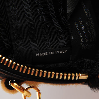 Prada Calf Hair Leopard Print Crossbody Camera Bag Miele Moro 9 of 10