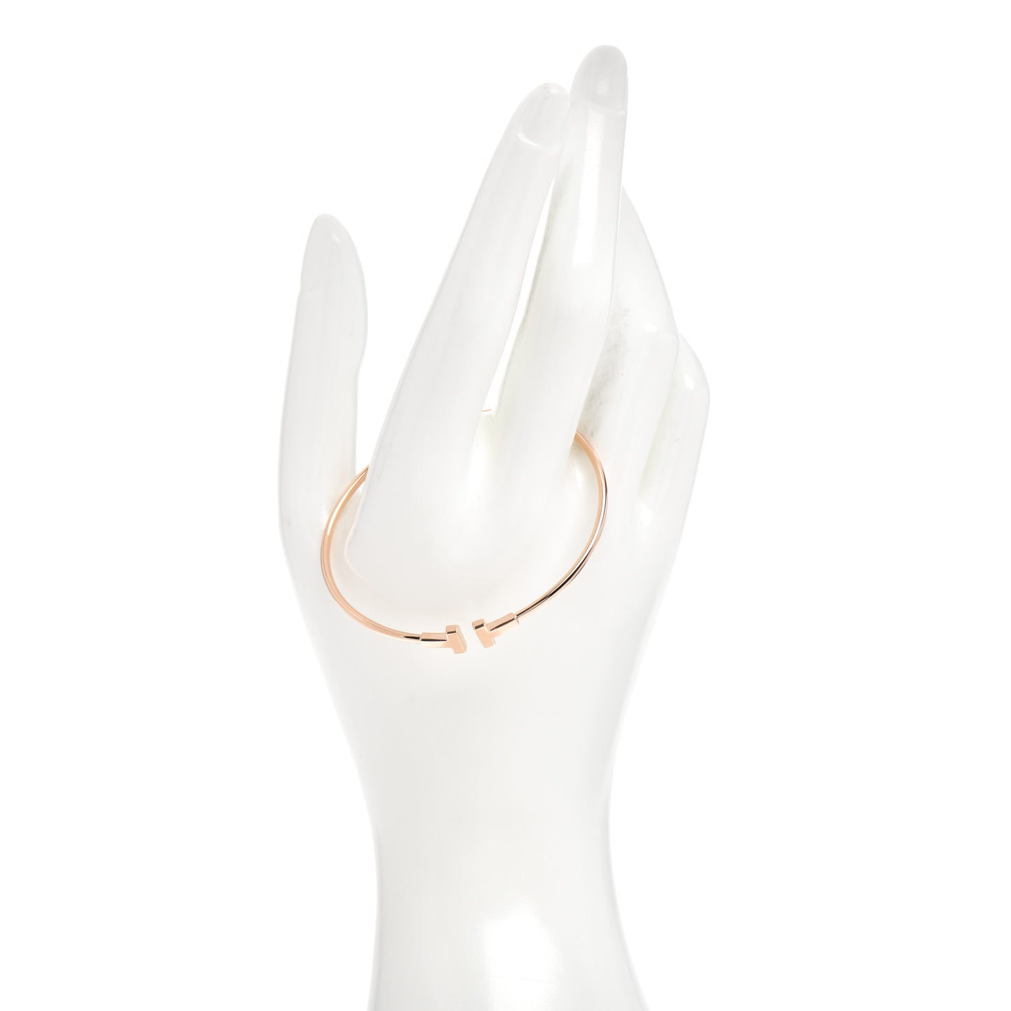 18K Rose Gold Narrow T Wire Bracelet