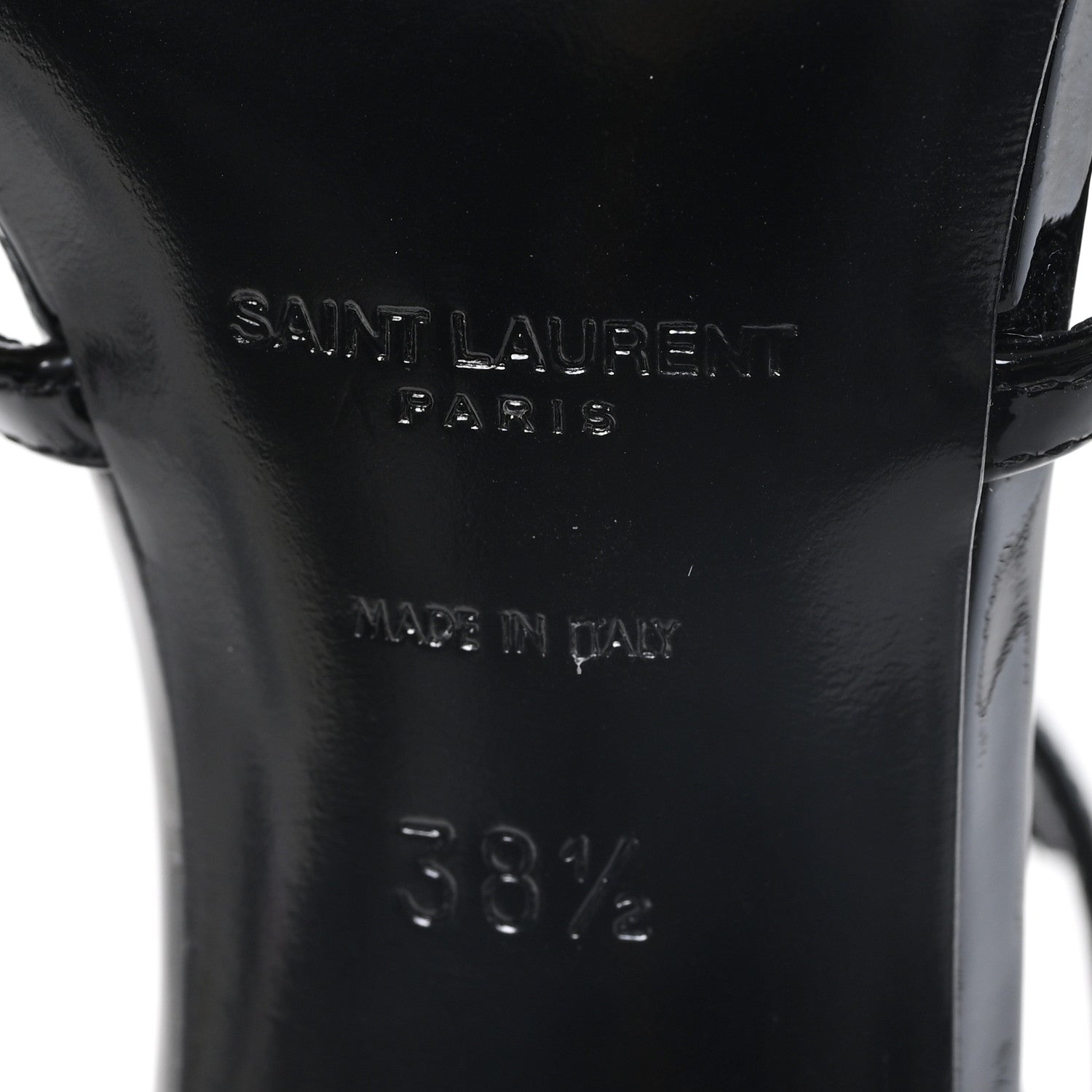 Saint Laurent Vernice Chiffon Cassandra 100 Ankle Strap Sandals 38.5 Black 38.5 Black 7 of 9