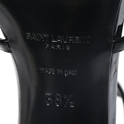 Saint Laurent Vernice Chiffon Cassandra 100 Ankle Strap Sandals 38.5 Black 38.5 Black 7 of 9