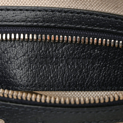Gucci GG Supreme Monogram Textured Dollar Calfskin Web Small Ophidia Half Moon Hobo Beige Blue 7 of 10