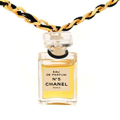 Chanel N°5 Perfume Bottle CC Necklace Gold 4 of 5