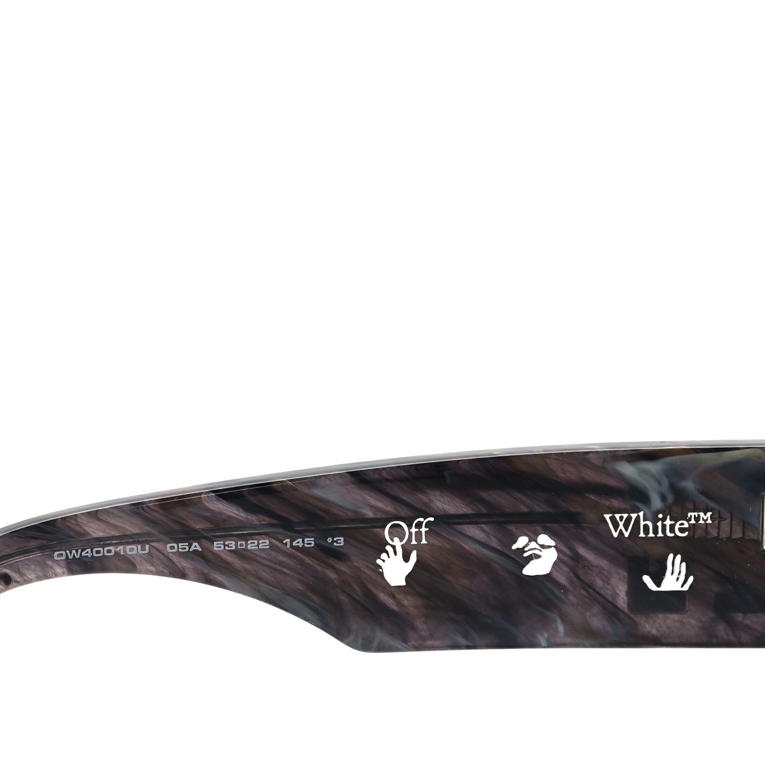 Off-White Acetate Marble Round Sunglasses Grey 5 of 6