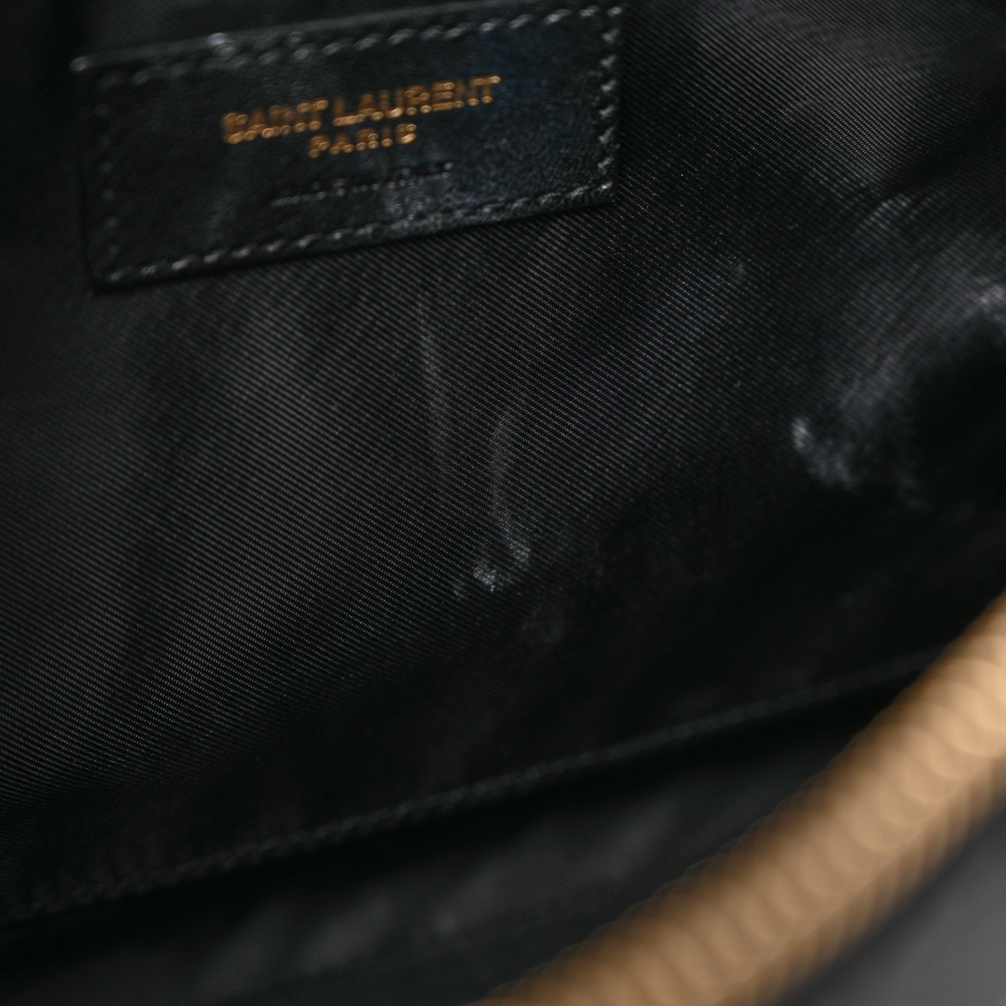 Lambskin Quilted Gaby Cosmetic Pouch Black