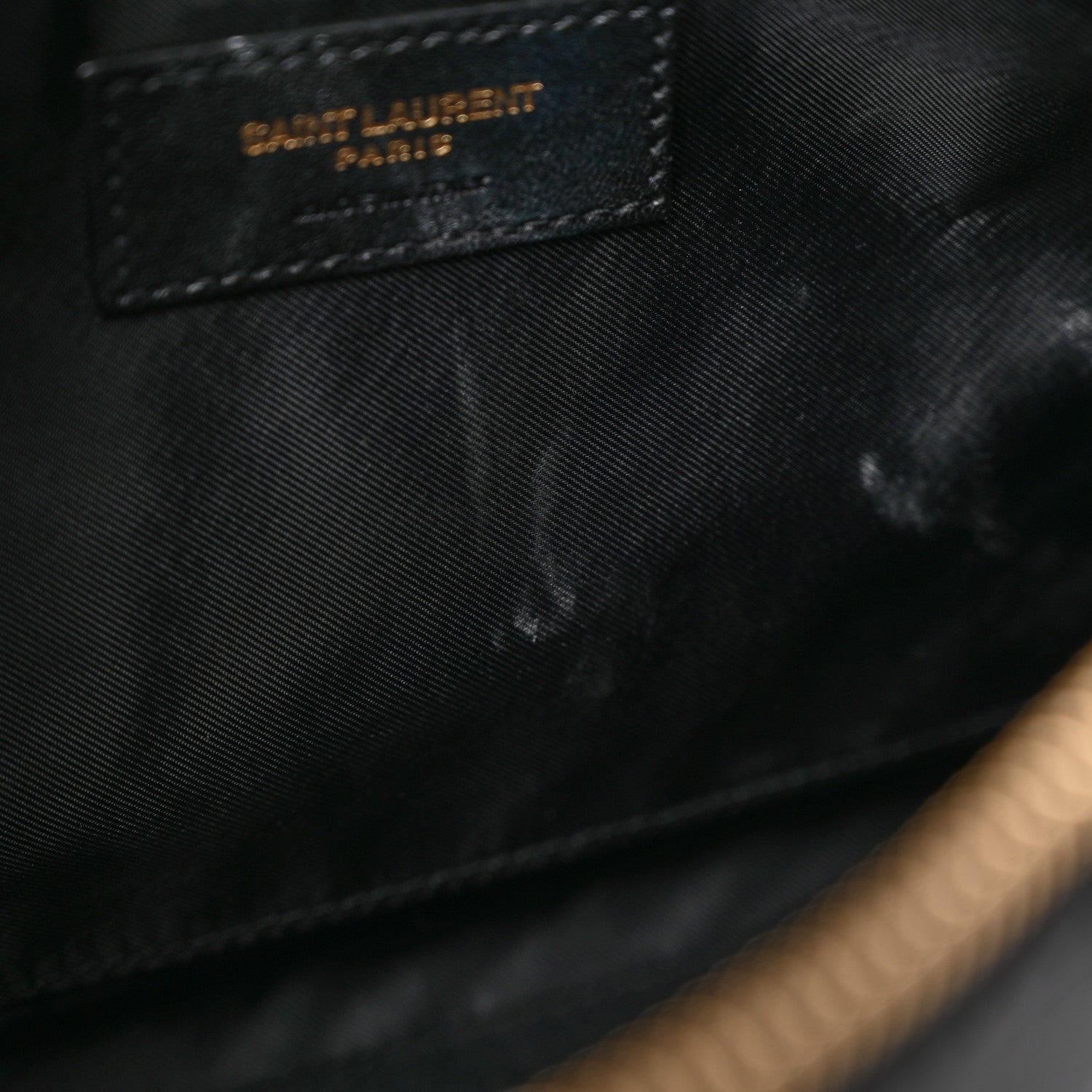 Saint Laurent Lambskin Quilted Gaby Cosmetic Pouch Black 8 of 9