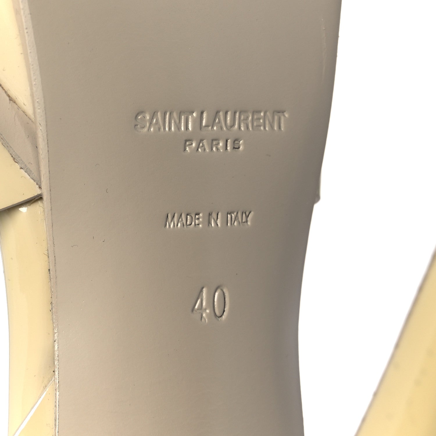 Saint Laurent Patent Tribute 105 Platform Sandals 40 Nude Powder 8 of 12