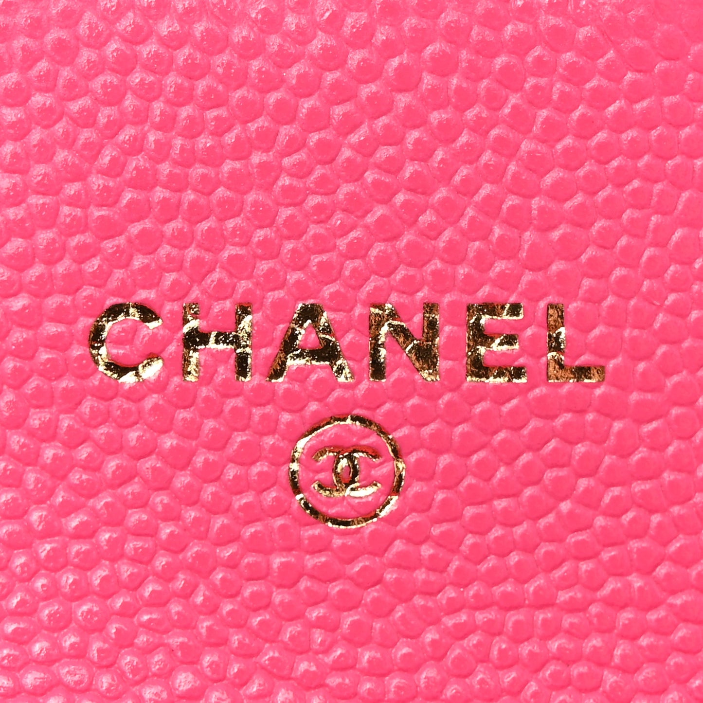 Caviar Quilted Flap Card Holder Wallet Pink