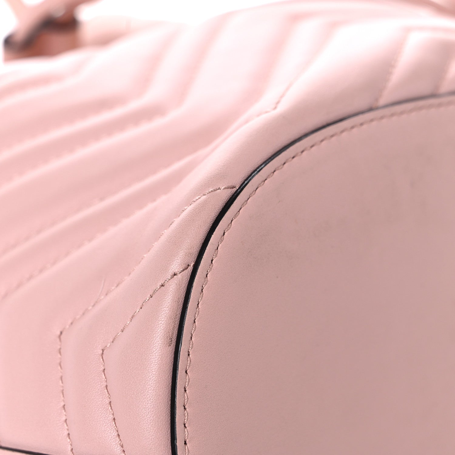 Gucci Calfskin Matelasse Sylvie Web GG Marmont Bucket Bag Perfect Pink 8 of 17