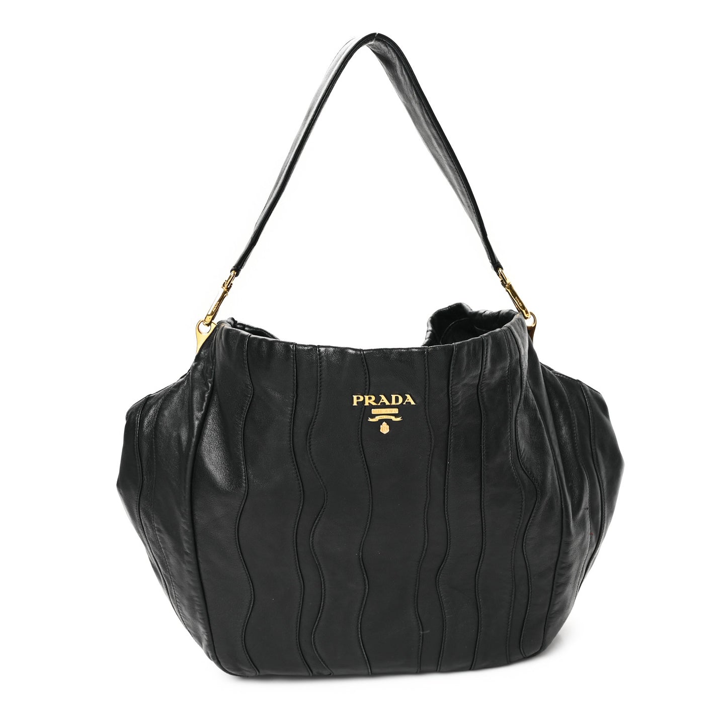 Nappa Stripes Hobo Black